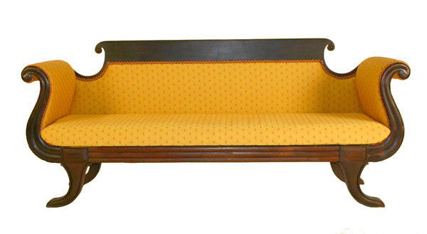 American Duncan Phyfe Sofa C. 1810. 32.5"h x 75.5": American Duncan Phyfe Sofa C. 1810