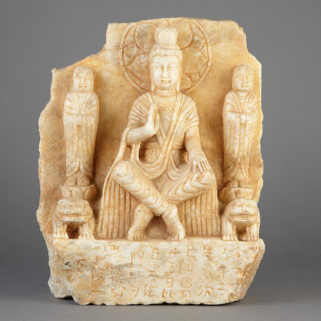 CHINESE MARBLE STELE .NORTHERN WEI STYLE. (1 of 3)