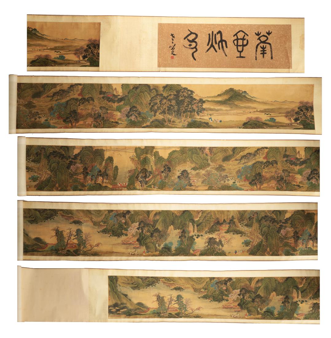 HANDSCROLL SIGNED YUAN YAOJIN.A INK AND COLORS ON GILT (1 of 20)