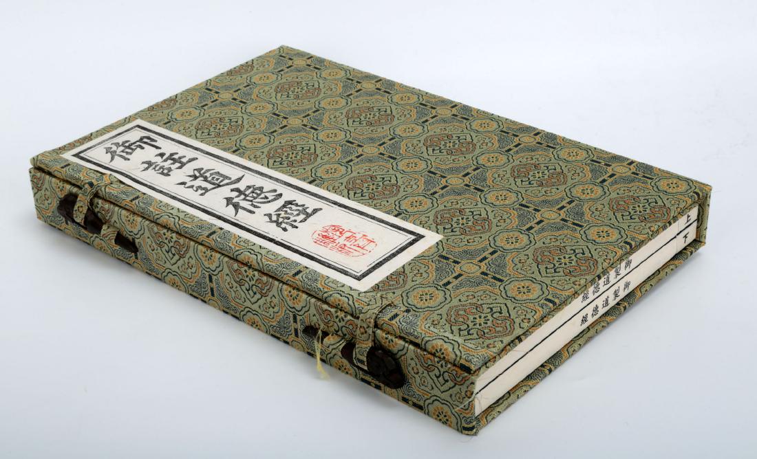 (2)  A SET OF TWO ENGRAVED WOOD BLOCK PRINTING BOOKS: (1 of 13)