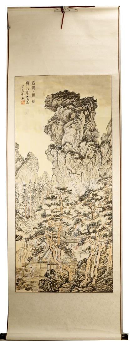 SIGNED WANG SHILING.A INK AND COLOR ON PAPER HANGING (1 of 11)