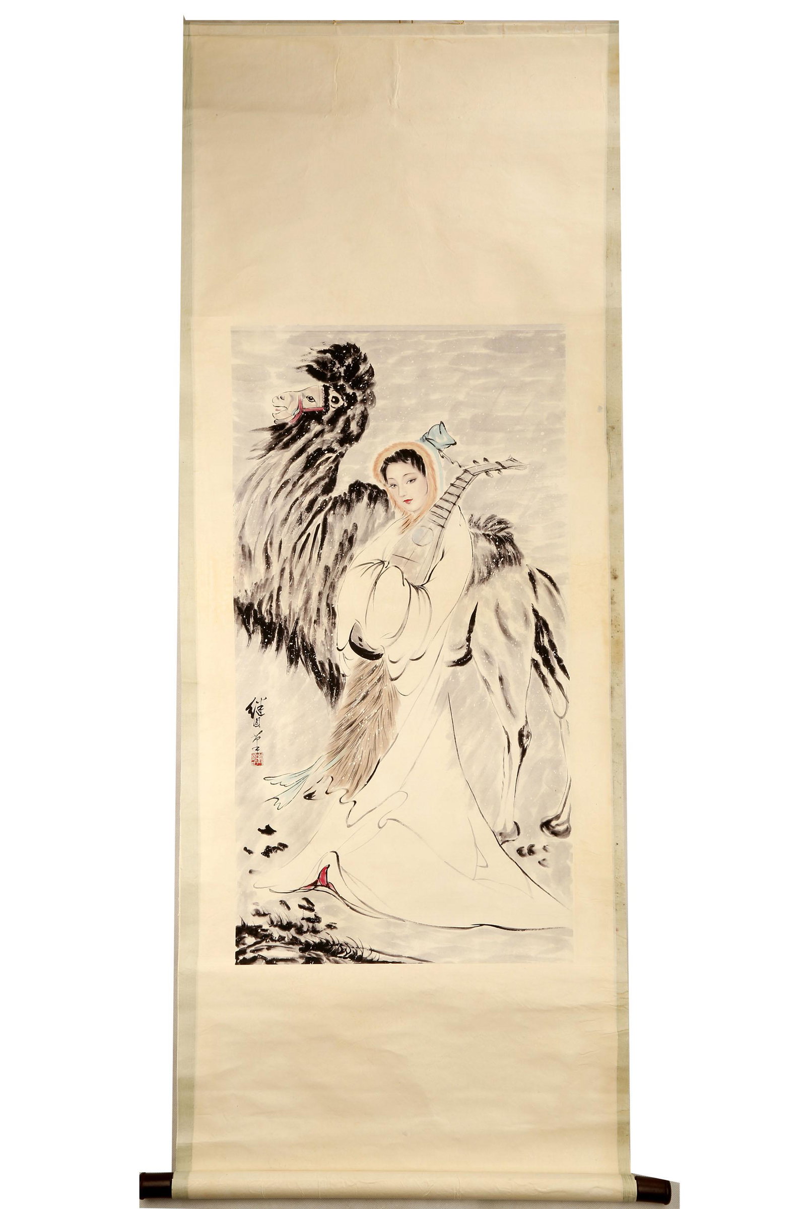 SIGNED LIU JILU (1918-1983).A INK AND COLOR ON PAPER (1 of 6)