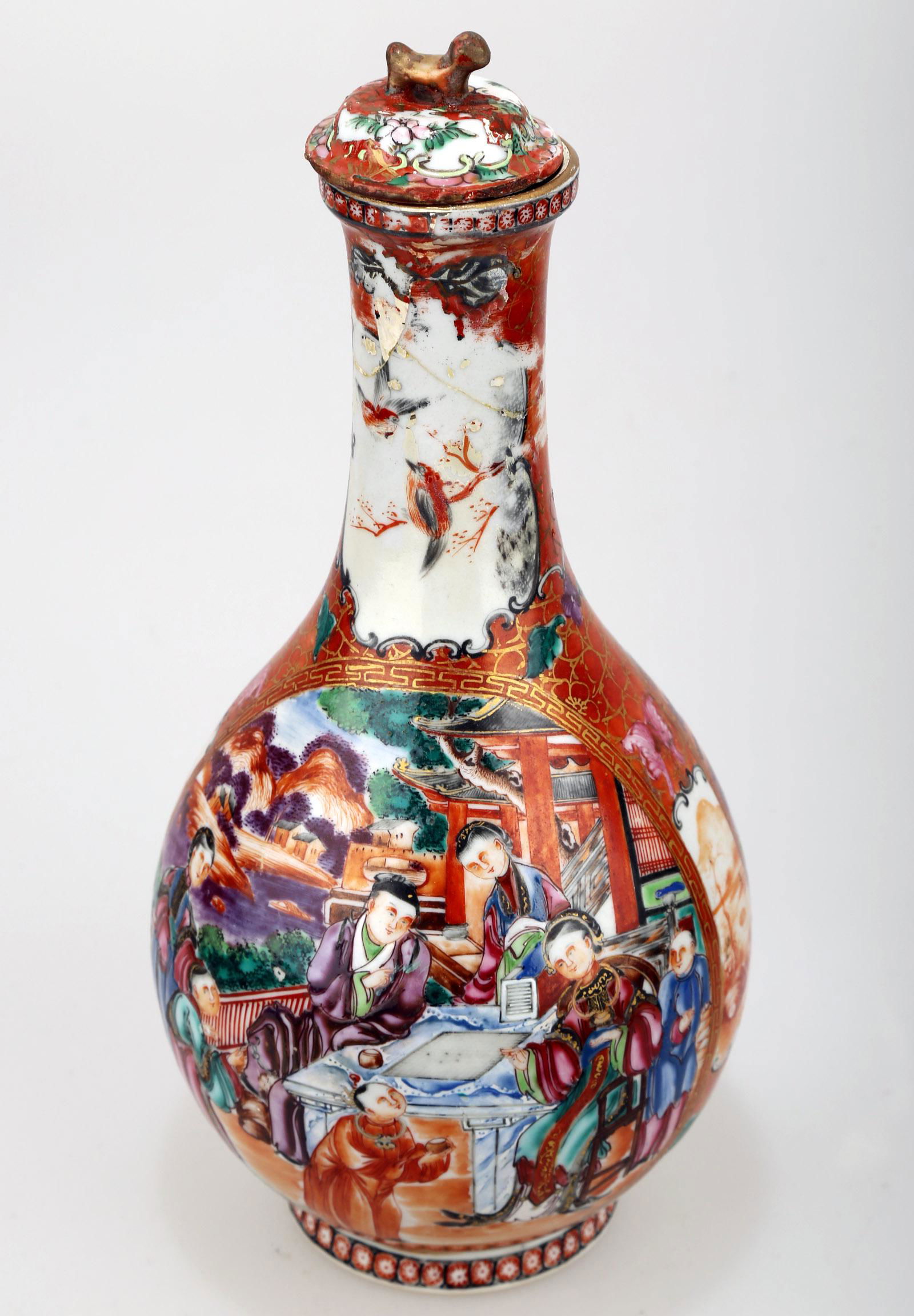 A KWON-GLAZED PORCELAIN WATER BOTTLE AND COVER.C276. (1 of 7)