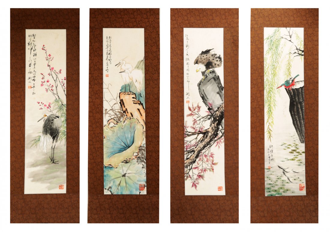 (4)  ATTRIBUTED AND SIGNED GAO JIANFU (1879-1951). A (1 of 10)