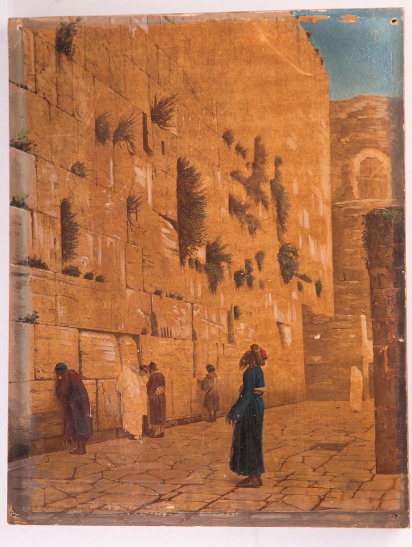 The Western Wall, Oil on Wood. 19th Century. Jean-LÃ©on (1 of 1)