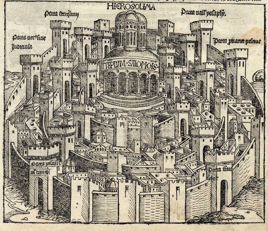 Incunabulum. A Map of Jerusalem. Hartmann Schedel, (1 of 1)