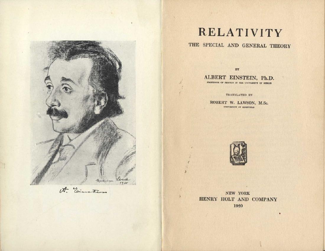 "Relativity: The Special and General Theory." First (1 of 3)