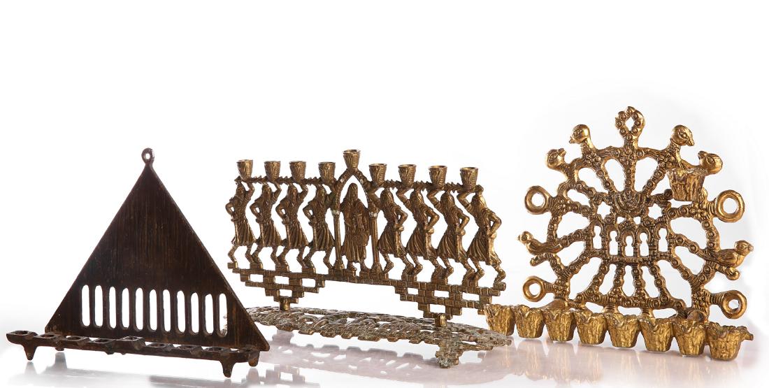 Collection of Chanukah Menorahs - Various Places, 19th (1 of 3)