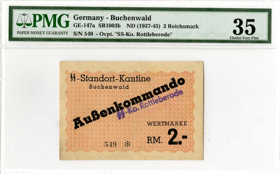 Banknote for Purchase in a Mobile Canteen - Buchenwald. (1 of 2)