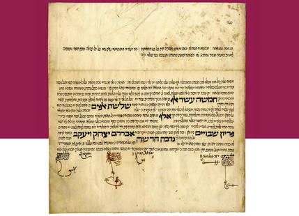 Emissary's Letter from the Sages of Hebron to the: Letter signed by the sages of Hebron about Rabbi Yom Tov Krispi's and Rabbi Avraham Gedalia's mission. Hebron, 1727. The letter is addressed to Rabbi Moshe Warmish of Livorno, with details of the