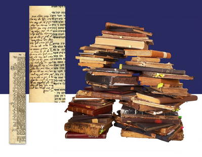 Large Collection of Books with Glosses and Signatures: Before us a unique collection gathered by its owners with much toil over many years. The collection is comprised of close to 100 books full of glosses, signatures and dedications from rabbinic