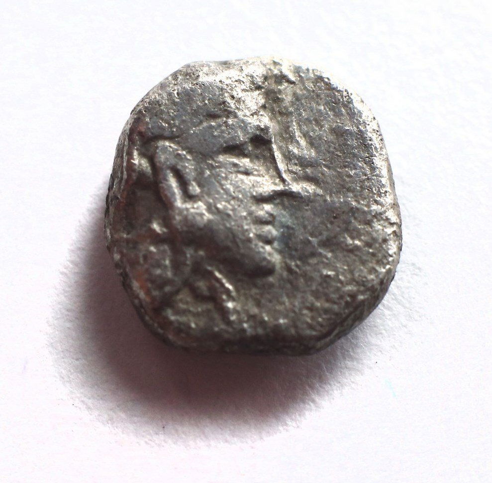 A silver quarter obol of Yehud Medinata during the (1 of 2)