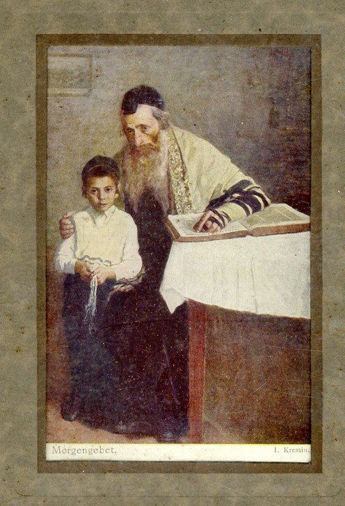 Jewish, framed postcards. 1920s? (1 of 4)