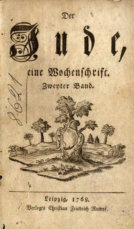Der Jude: eine Wochenschrift, edited by Selig: Volume 2/9, [9] 368 pages, 18 cm. Includes illustrations and engravings.Â Der Jude was issued between 1768-1772 in nine volumes, edited by Â apostate Selig Gottfried. The work includes the histor