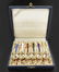 6 Cased Norwegian Silver Gilt & Enamel Spoons