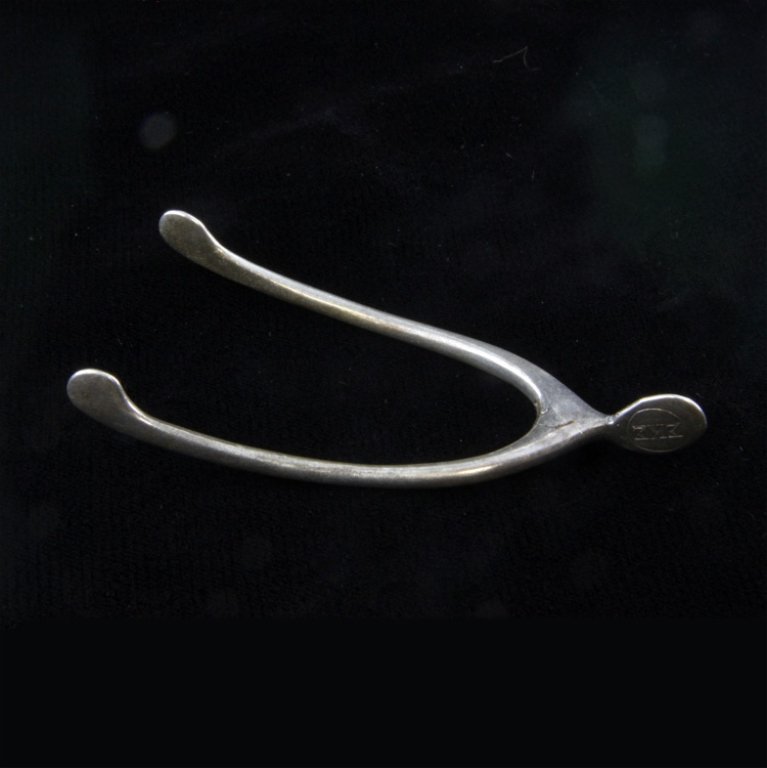 Sterling Gorham Wishbone Sugar Tongs: Est $ 40-90 Sterling Wishbone Sugar Tongs with a spring loaded hinge made by Gorham. It is model number "H171," and marked on one grip, along with the word "Sterling," and the Gorham lion, anchor, G. 
