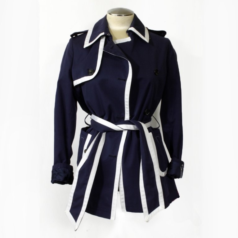 1980's Valentino Jacket: Est. $ 300 - 400 Valentino1980s navy jacket . 35 1/2" bust, 27" waist and a 16 1/2" shoulder.