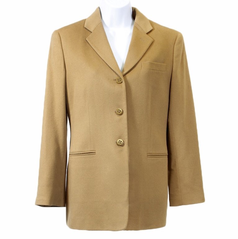 Cashmere Armani Jacket: Est. $ 60 - 90 Cashmere Armani Jacket. Good condition. Bust 38, Waist 33, , Shoulder 16, Sleeve 23, Length 28