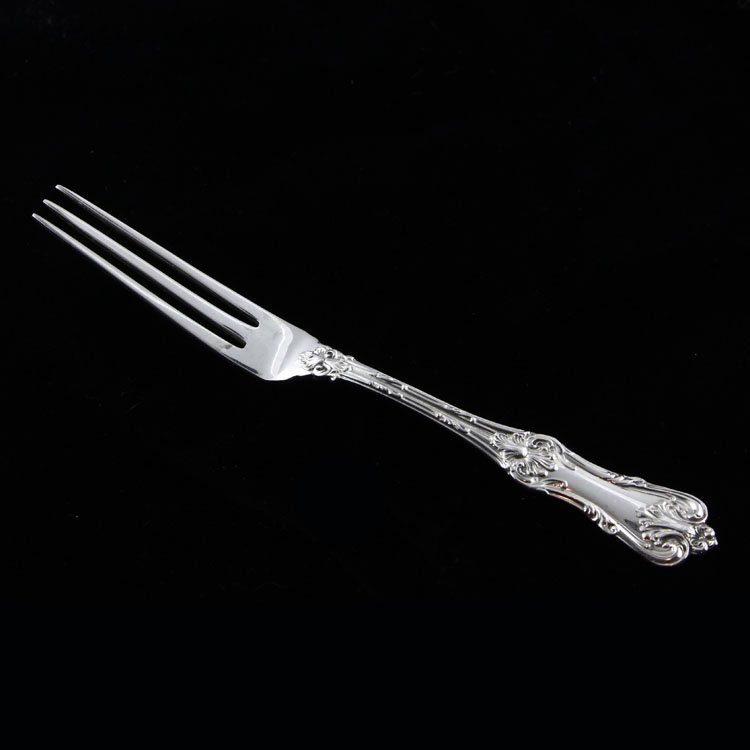 Frank W Smith Sterling Strawberry Fork: Est. $15 - 25 Frank W Smith Sterling Strawberry Fork . Sterling silver strawberry fork by Frank W Smith in the Federal Cotillion pattern, no monograms. Measures 5" long. Weighs .505ozt. Marks: Frank W