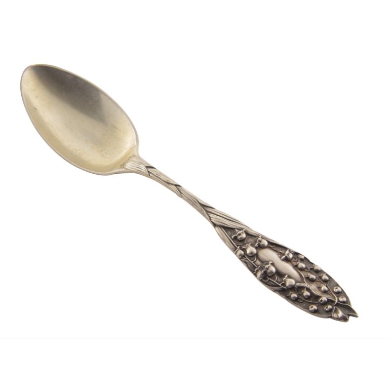 Watson/Mechanics Lily of the Valley Teaspoon: Est. $40 - 60 Watson/Mechanics Lily of the Valley Teaspoon. Weighs 1.17 ozt. Measures 6" long. Marked Watson, Sterling.