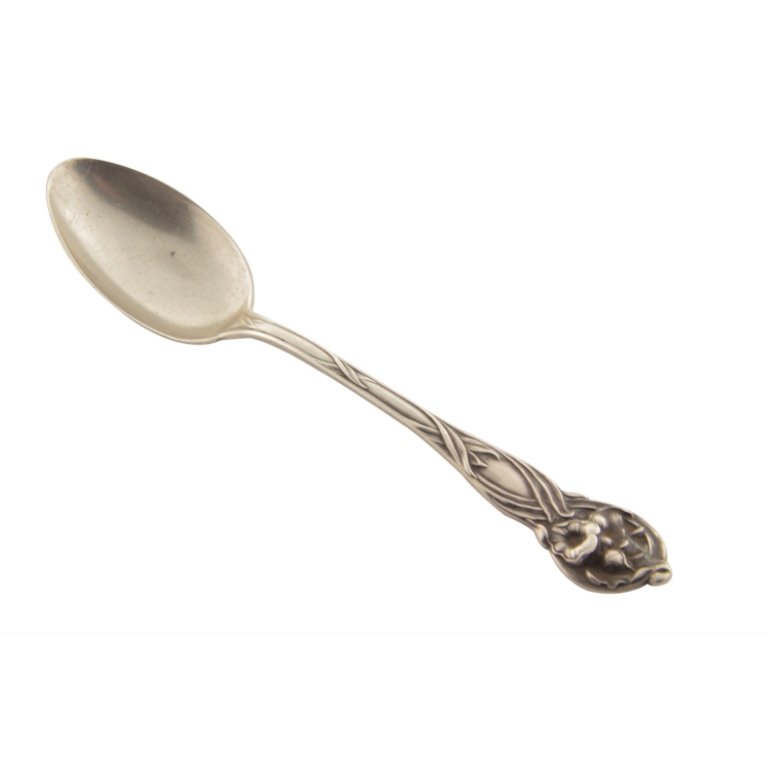 Watson/Mechanics Orchid Teaspoon: Est. $30 - 50 Watson/Mechanics Orchid Teaspoon. Weighs .82 ozt. Measures 5.5" long. Marked Watson, Sterling.