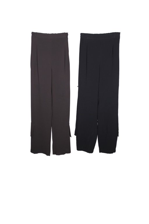 2 Pair of Blanque Pants: Est. $80 - 200 2 Pair of Blanque Pants. Both Size 1. Both 71% triacetate/ 29% polyester. Good condition.