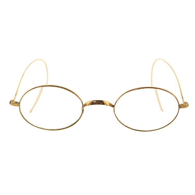Vintage 10k Gold Wire Frame Glasses: Est. $100 - 150 Vintage 10k Gold Wire Frame Glasses. Vintage wire frame glasses that test out to be 10k. Marked AO Co. Comes with a case (not original).