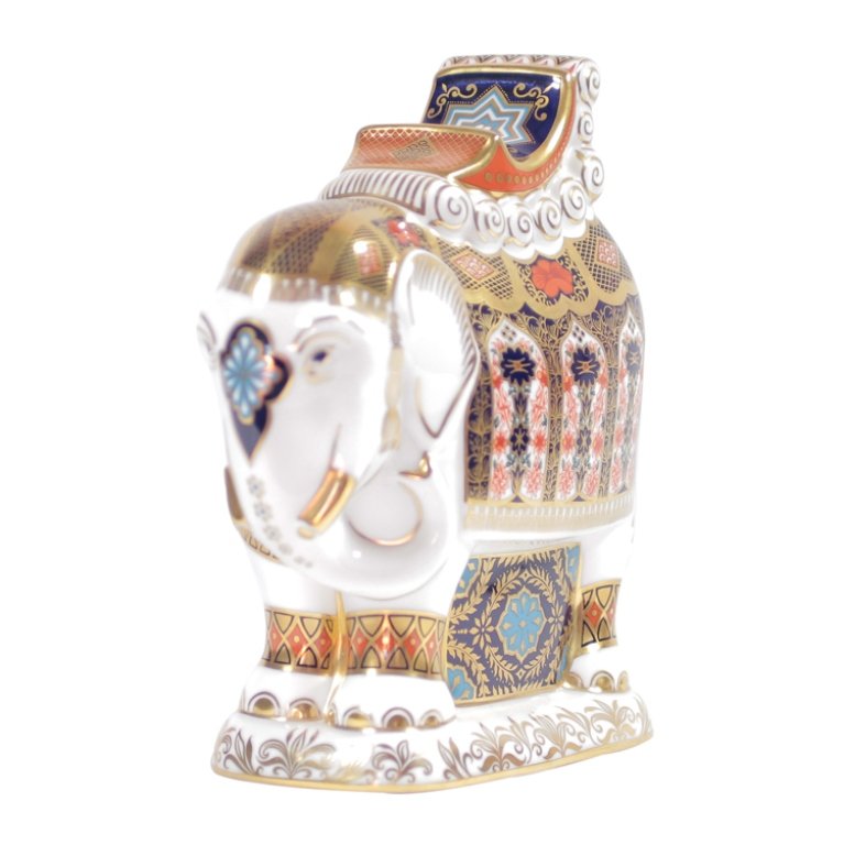 Royal Crown Derby Ltd. Edition #86 Elephant: Est. $200 - 350 Royal Crown Derby Ltd. Edition #86. Royal Crown Derby Ltd Edition Elephant made for Gumps. Limited to 100, this is number 86 with signed base (by Hugh Gibson, director of the Royal Cro