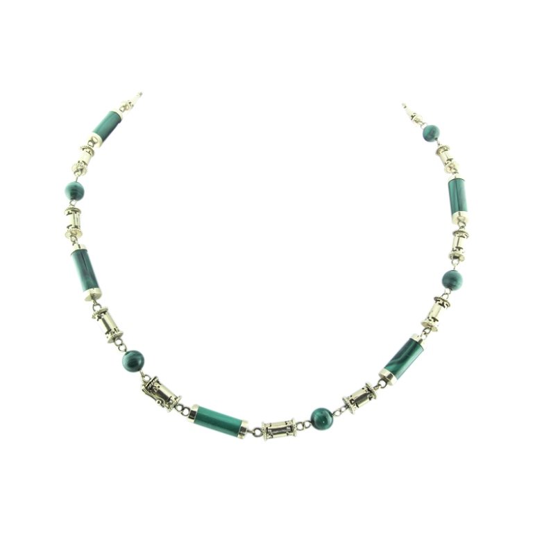 14k & Green Gemstone Bead Necklace (1 of 2)