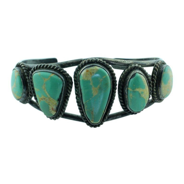 Vintage Turquoise Cuff Bracelet (1 of 2)