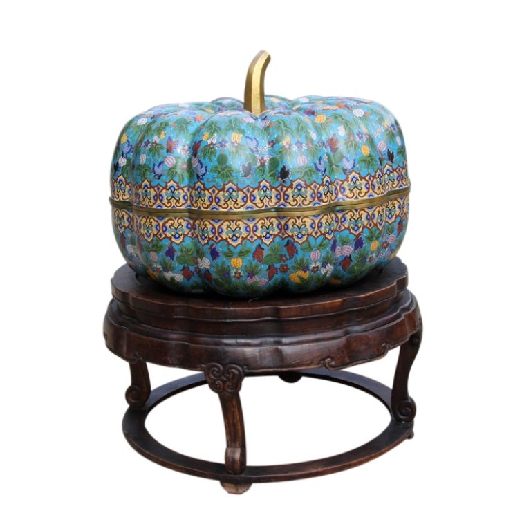 Monumental Chinese Cloisonne Gourd-shaped Covered (1 of 3)