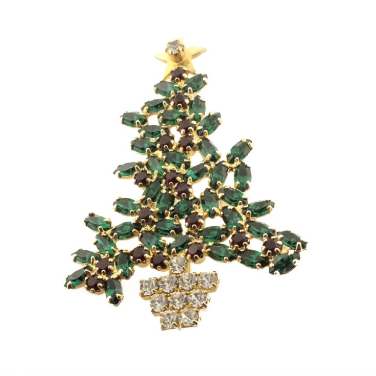 Vintage Eisenbrg Ice Christmas Pin Brooch (1 of 2)