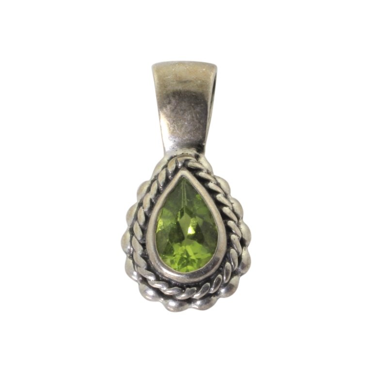 Peridot Pendant in Sterling (1 of 2)
