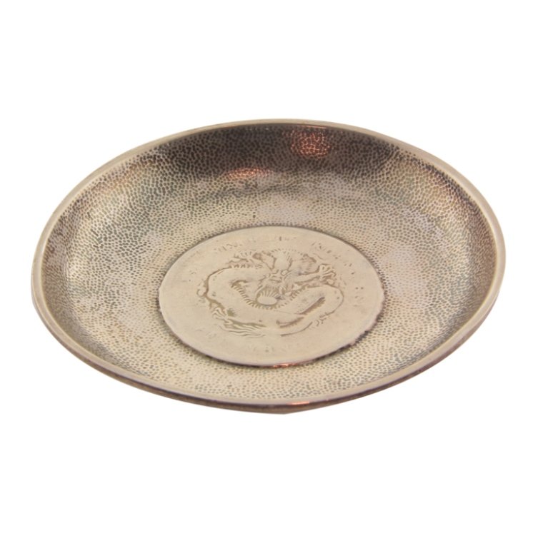 Silver Asian Dragon Coin Dish (1 of 2)