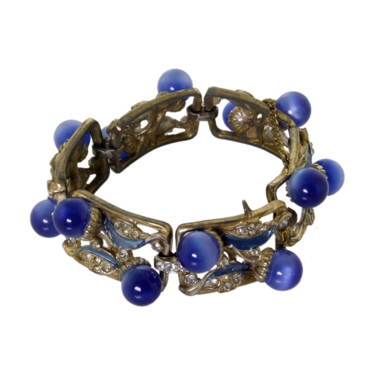 Vintage Rhinestone & Gemstone Bracelet (1 of 3)