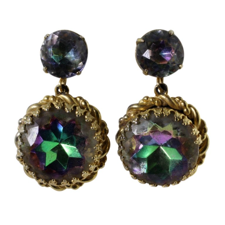 Vintage Schiaparelli Gemstone Earrings (1 of 2)