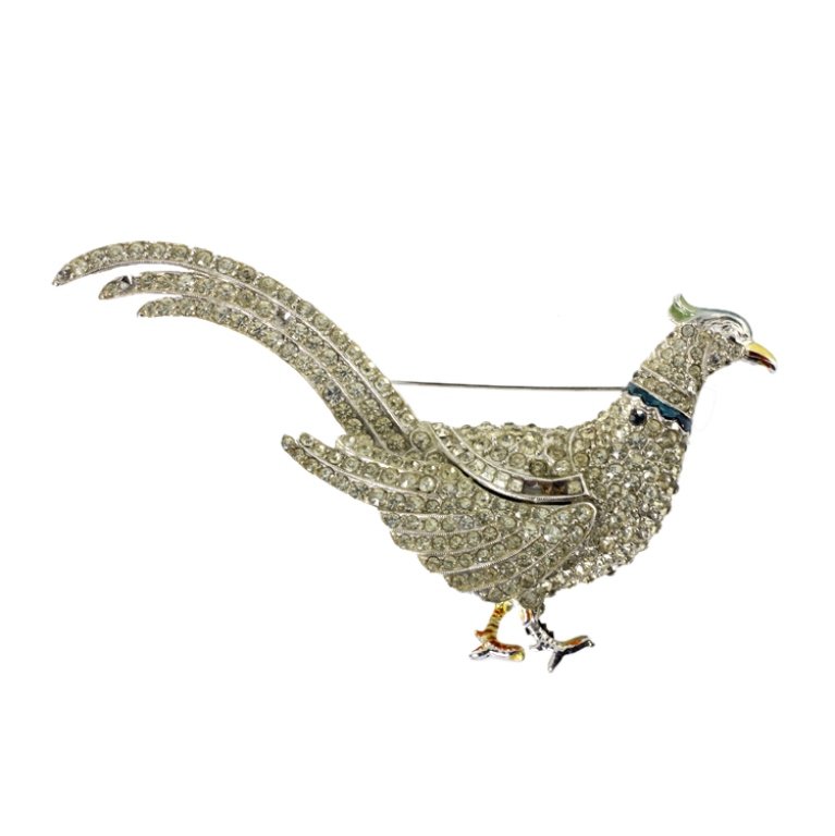 Vintage Coro Rhinestone Bird Brooch (1 of 2)