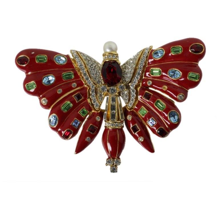 Ciner Gemstone Butterfly Brooch (1 of 3)