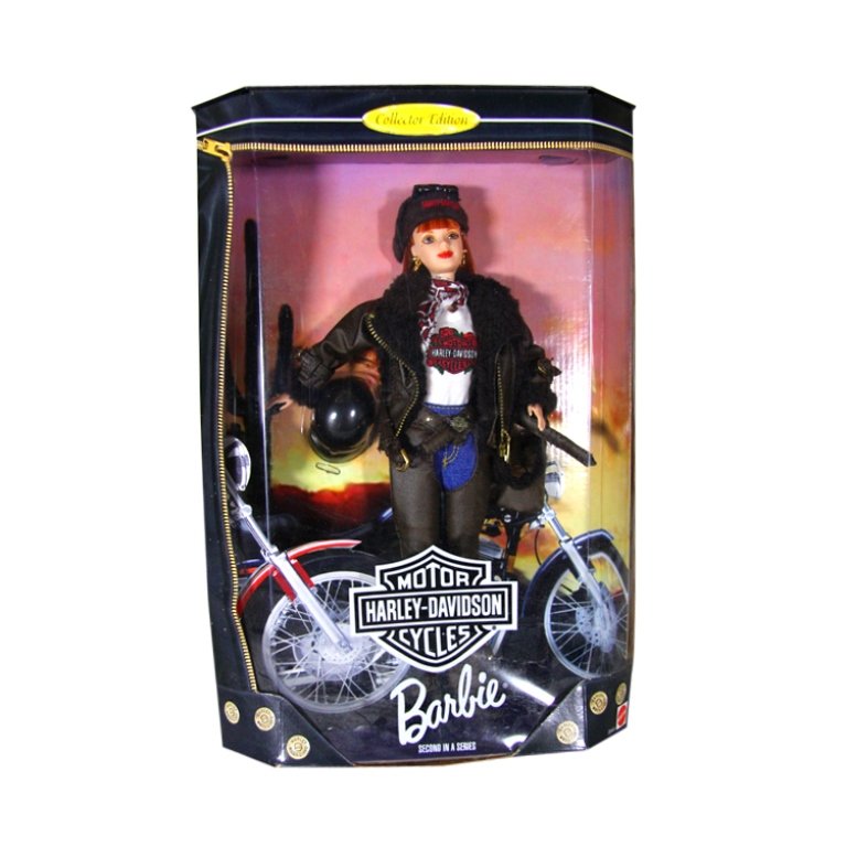 Mattel Harley Davidson Barbie Doll: Est. $ 30 - 50 Mattel Harley Davidson Barbie Doll. NIB. 20441. Collector Ed. Second in series. Box has some tears