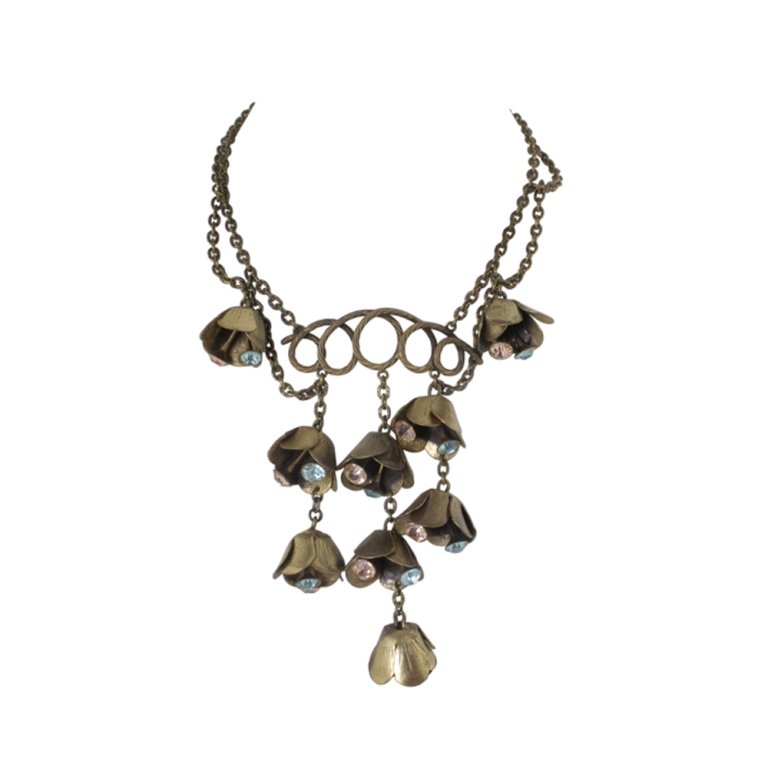 Vintage Floral Dangle Style Necklace (1 of 2)