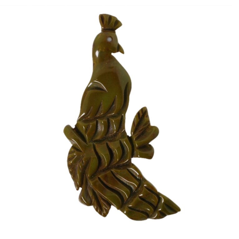 Vintage Bakelite Peacock Brooch (1 of 2)