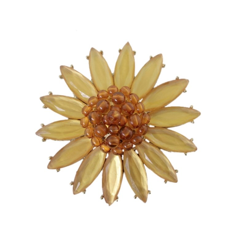 Vtg. Sunflower Brooch (1 of 2)