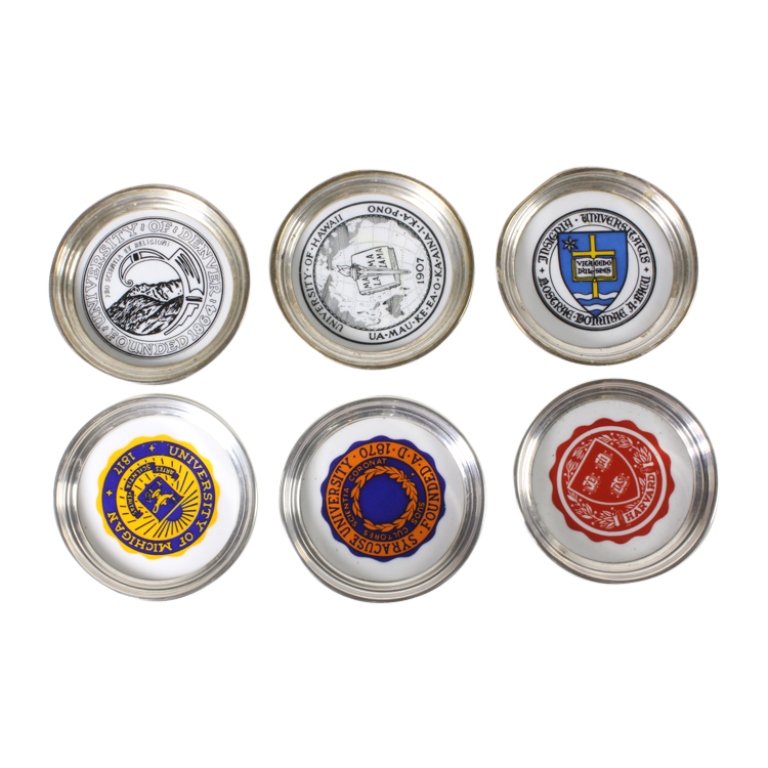 Sterling and Ceramic University Coasters (1 of 8)