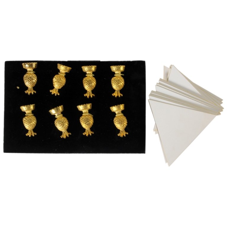 8 Neiman Marcus Pineapple Placecard Holders (1 of 3)