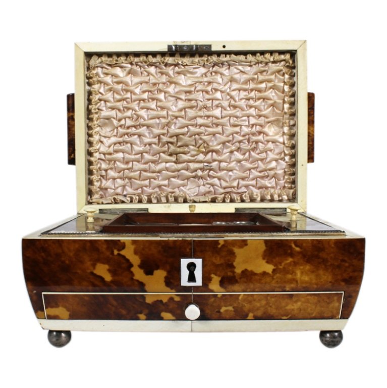 Antique Mother of Pearl Inlay Sewing Box (1 of 6)