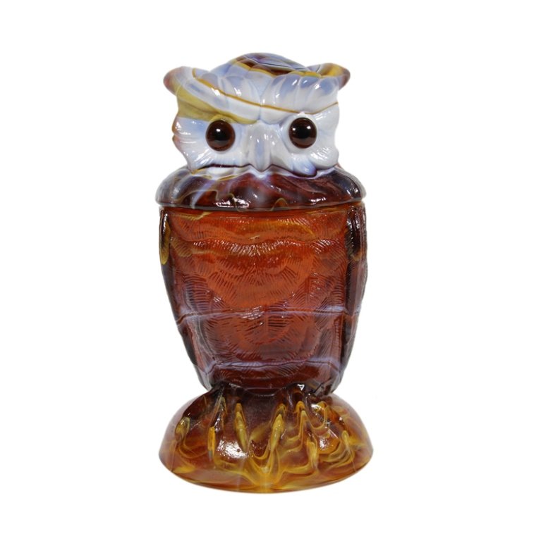 Owl Themed Lidded Glass Jar (1 of 3)