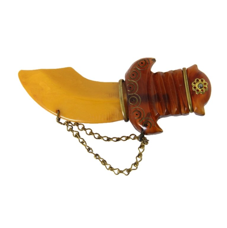 Vintage Bakelite Sabre Brooch (1 of 2)