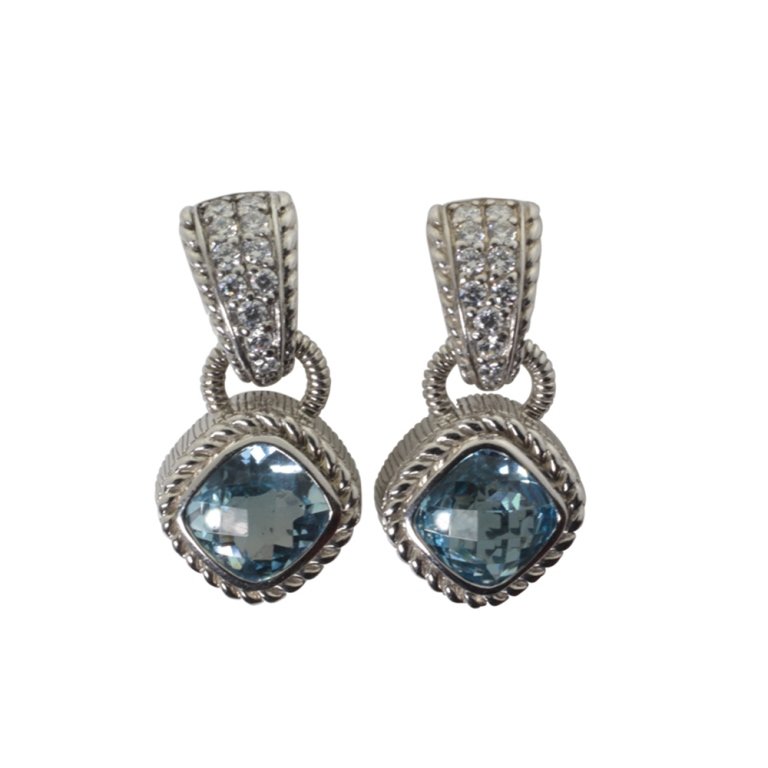 Judith Ripka Sterling Gemstone Earrings (1 of 1)
