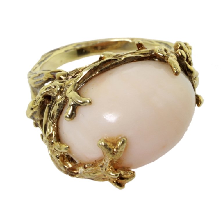 Pink Coral Fashion Ring (1 of 3)