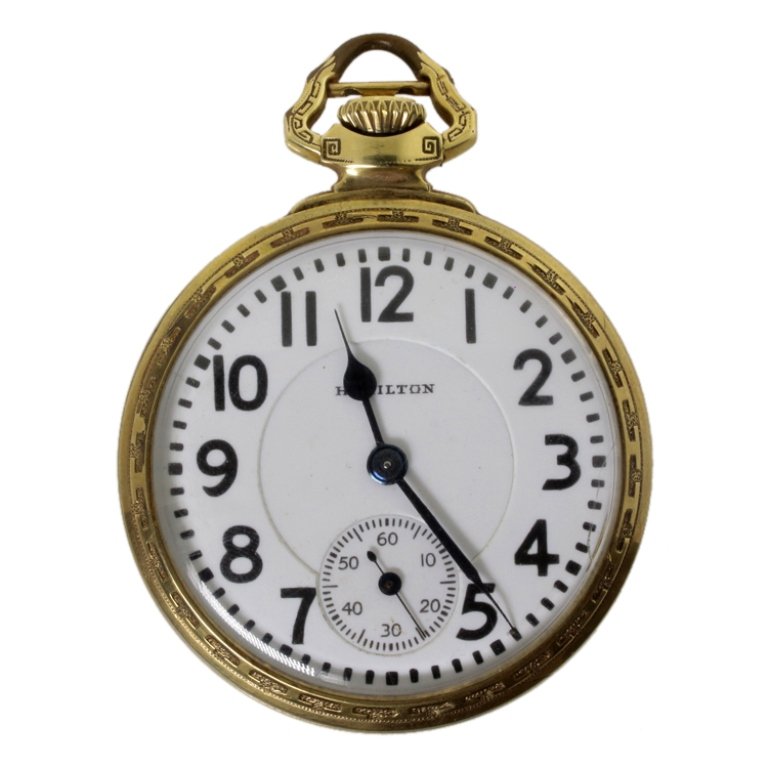 Hamilton 21J Double Roller Pocket Watch 992 (1 of 2)